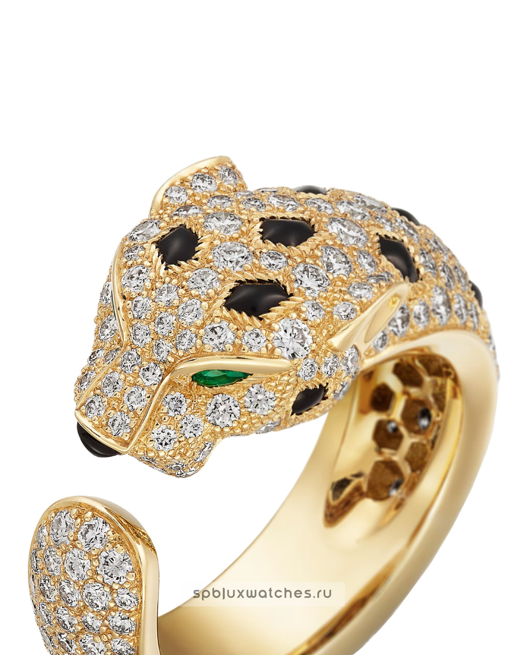 Кольцо Cartier Panthere de Cartier Half-Paved Ring Medium Model N4767700