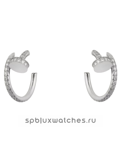 Серьги Cartier Juste un Clou Paved Hoop Earrings Small Model B8301431