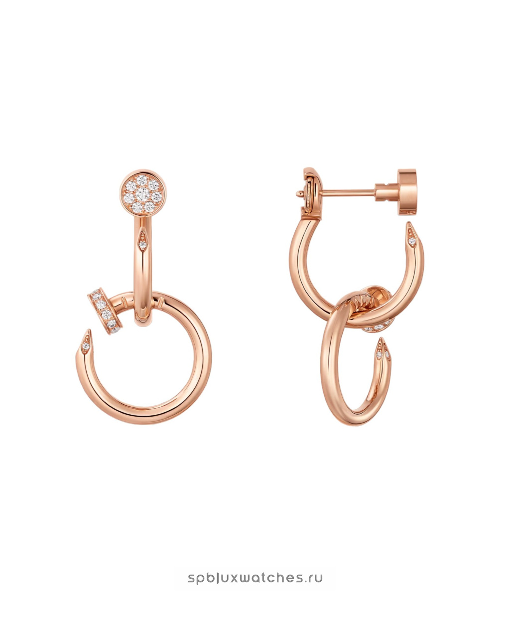 Серьги Cartier Juste un Clou Double Diamonds Earrings B8301503