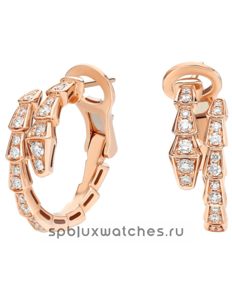 Серьги Bvlgari Serpenti Viper Hoop Earrings 358361
