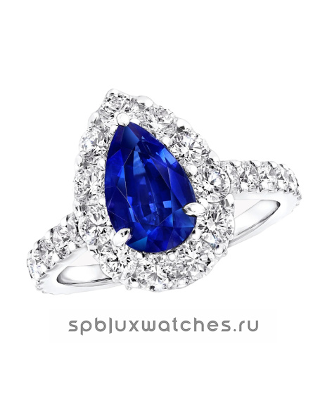 Кольцо для помолвки Graff Icon Pear Shape Sapphire and Diamond Engagement Ring RGR738