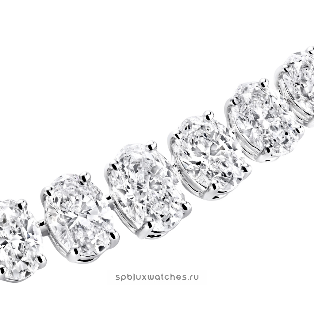 Колье Graff Classic Graff White Oval Diamond Graduated Line Necklace RGN840