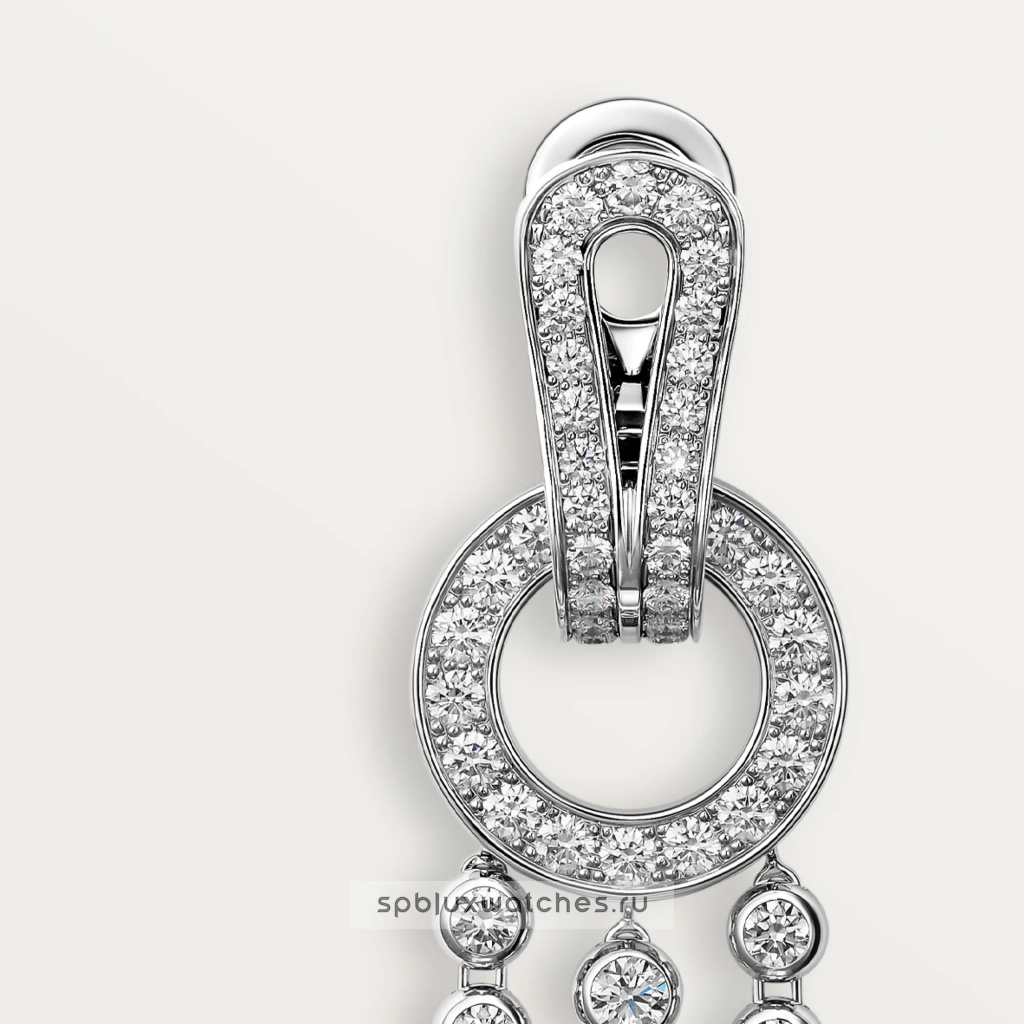 Серьги Cartier Agrafe Earrings, Brilliant-Cut Diamonds, Paved N8515314
