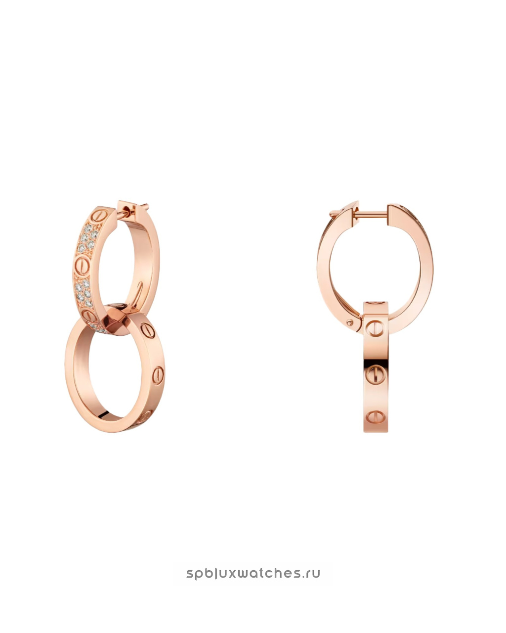 Серьги Cartier Love Earrings Multiwear Half-Paved N8515240