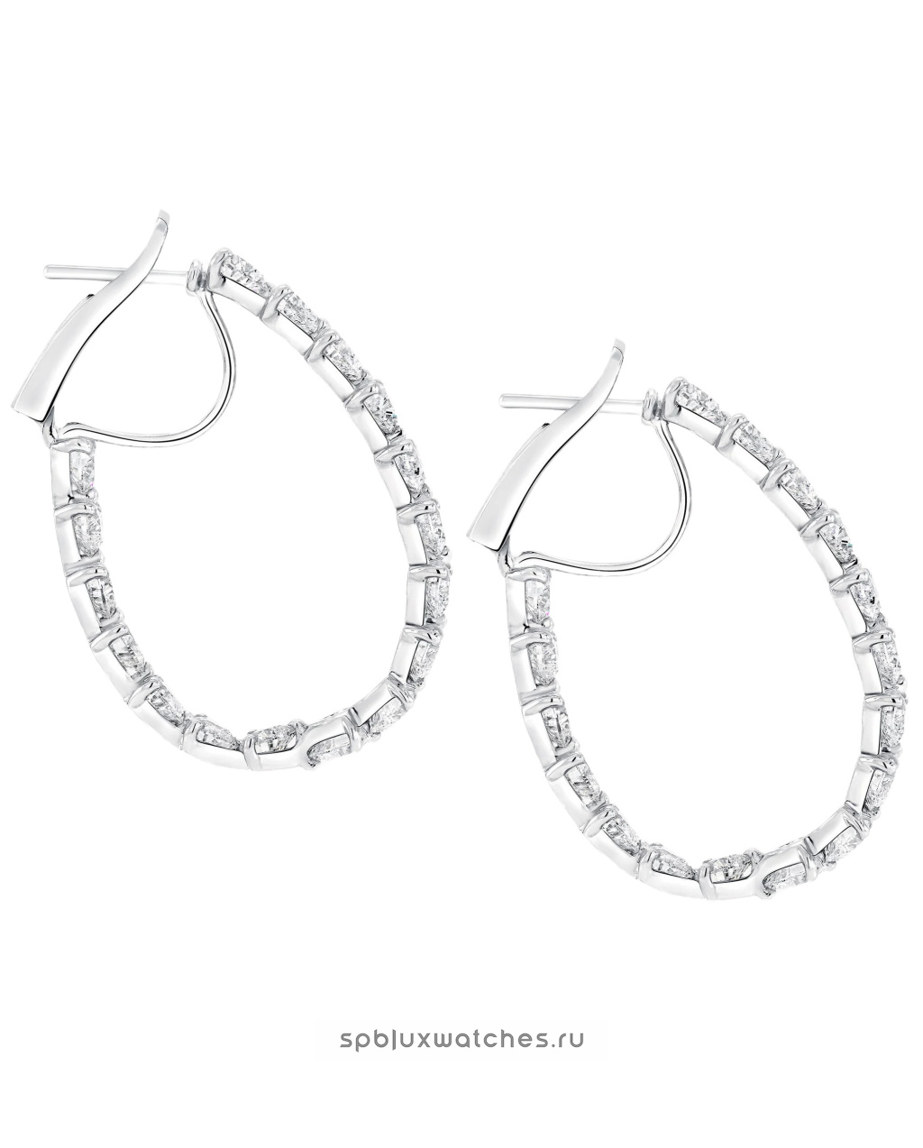 Серьги Graff Classic Graff Heart Shape Diamond Hoop Earrings RGE646