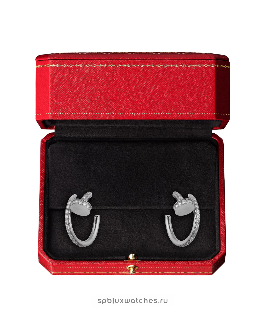 Серьги Cartier Juste un Clou Paved Hoop Earrings Small Model B8301431