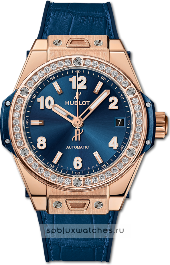 hublot big bang gold blue diamonds