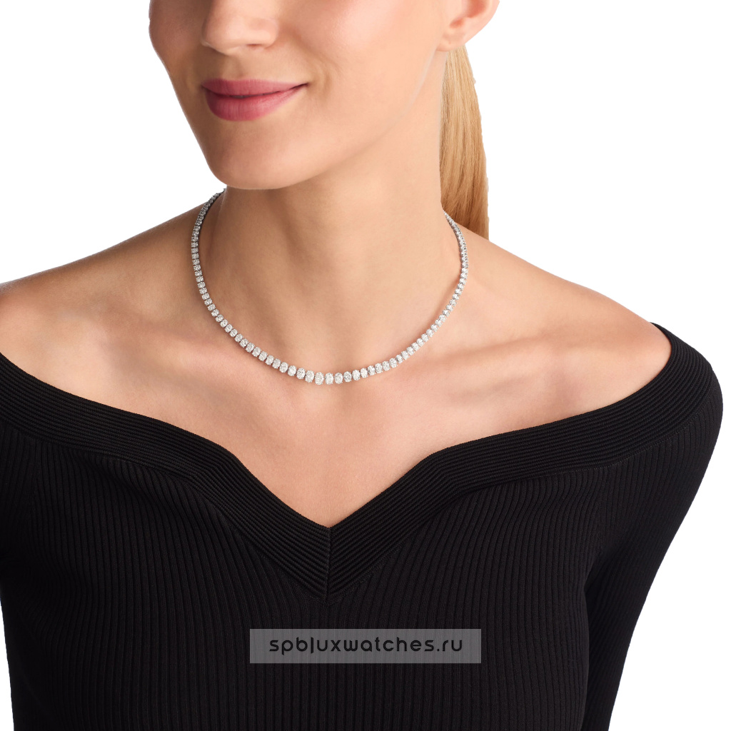 Колье Graff Classic Graff White Oval Diamond Graduated Line Necklace RGN840