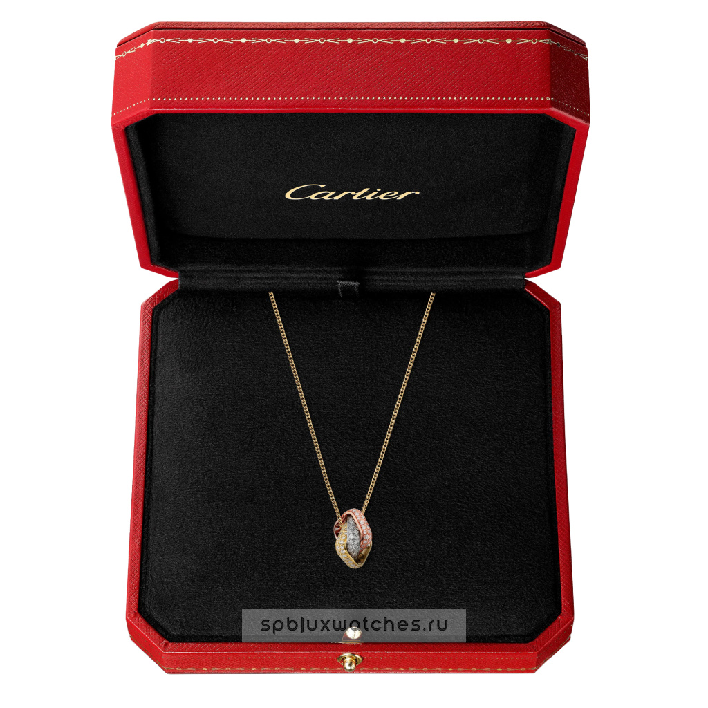 Подвеска Cartier Trinity Paved Cushion Pendant N7424567