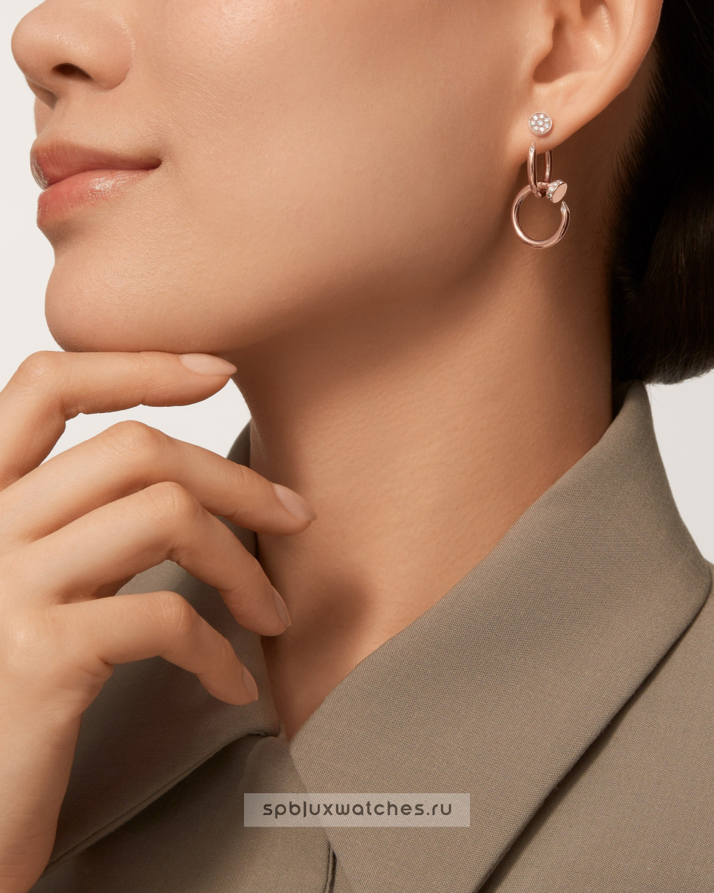 Серьги Cartier Juste un Clou Double Diamonds Earrings B8301503