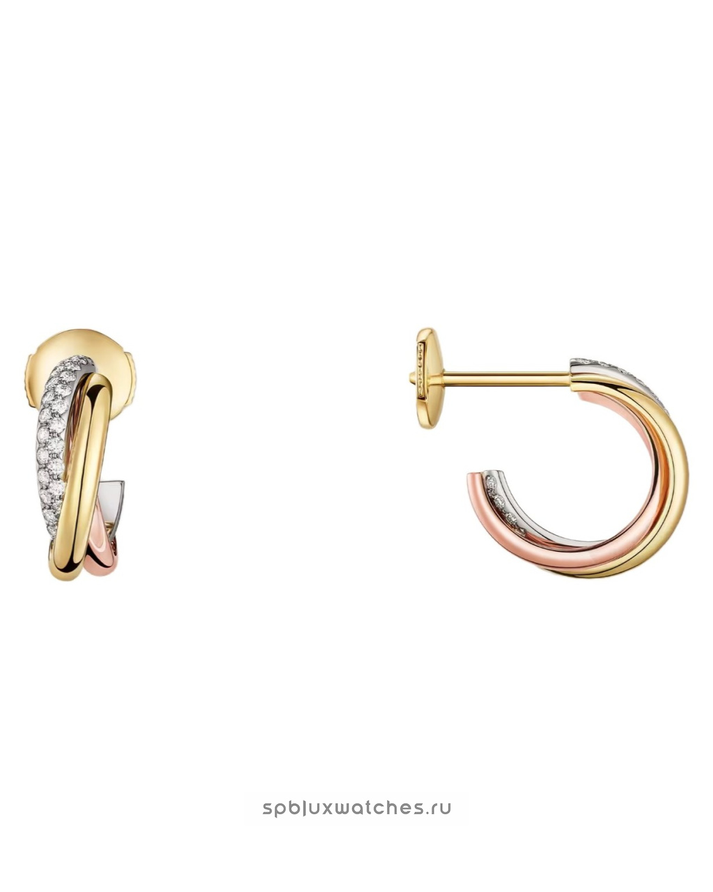 Серьги Cartier Trinity Earrings B8301515