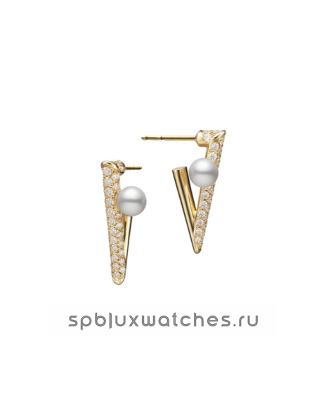 Серьги Mikimoto V Code Pierced Earrings PE-1811PK