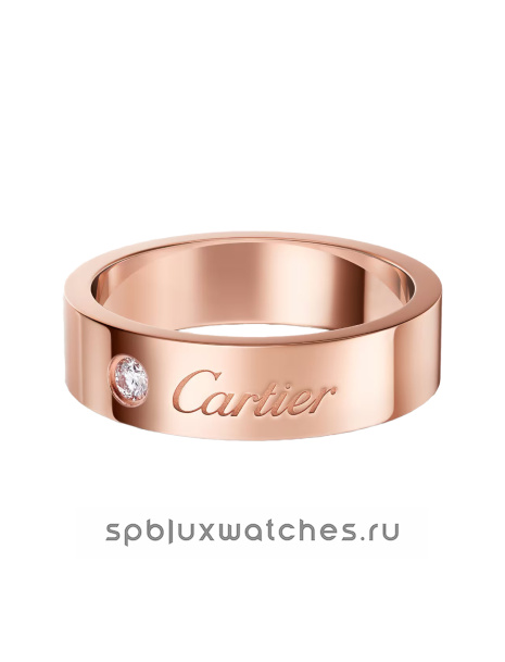 Кольцо Cartier C de Cartier Wedding Ring, 5 mm Width, 1 Diamond B4243700