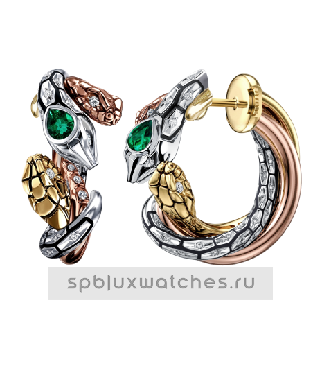Серьги Roman Nikonov "Змеиный след" RN290101