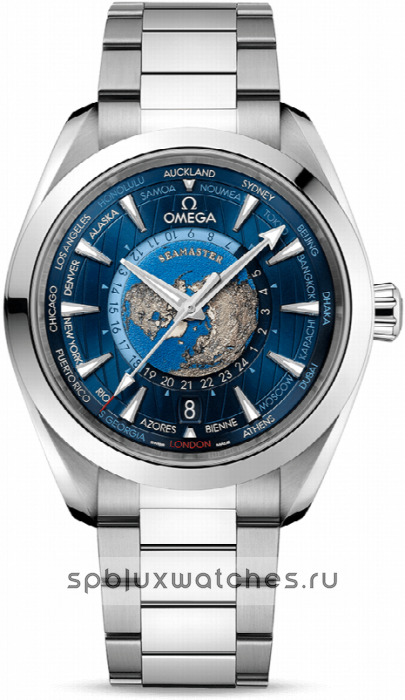 Omega Seamaster Aqua Terra 150M Co-Axial Master Chronometer GMT Worldtimer 43 mm 220.10.43.22.03.001