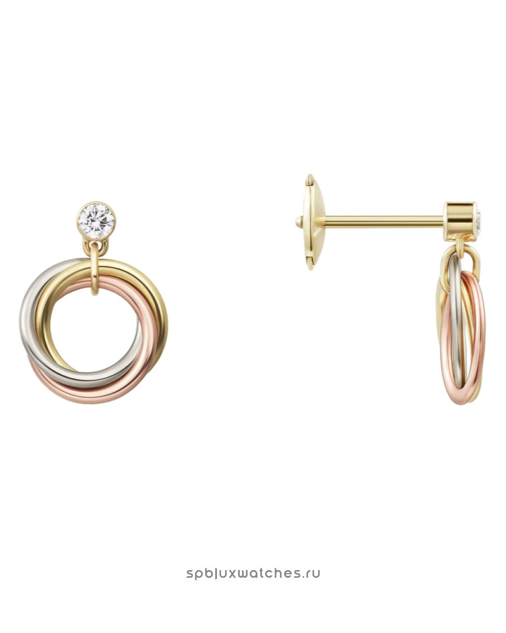 Серьги Cartier Trinity Brilliant-Cut Diamonds Earrings B8301462