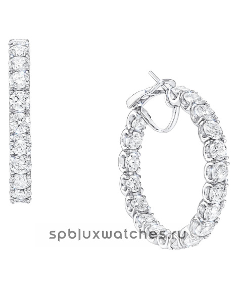 Серьги Graff Classic Graff Round Diamond Hoop Earrings RGE400