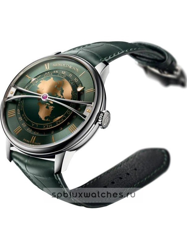 Arnold & Son World Time Globetrotter Steel 42 mm 1WTBS.F01A.C1242S