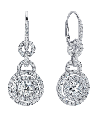 Авторское изделие. Серьги "No Name" из белого золота с бриллиантами